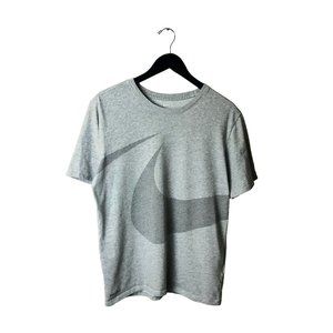 Nike Dri-fit T Shirt Adult Gray Large L Sportswear Graphic Tee Cotton Solid Logo